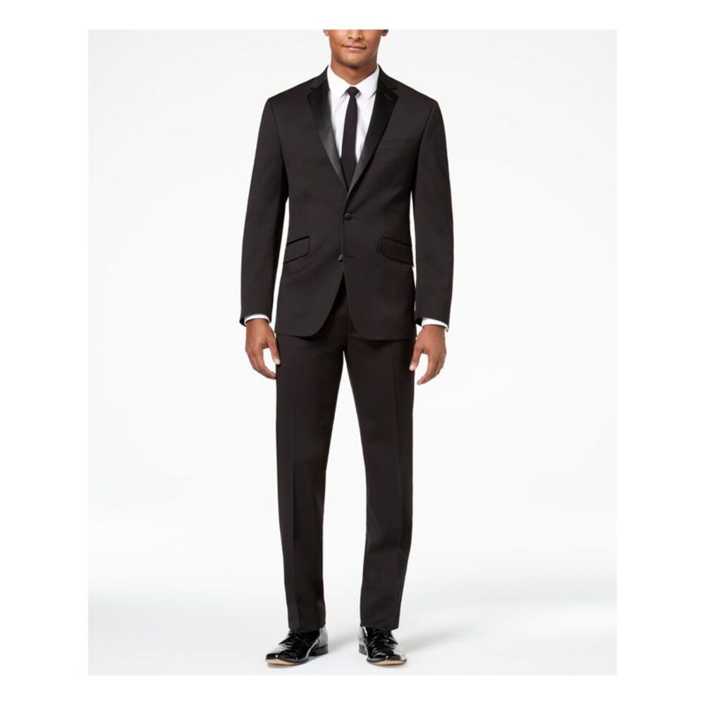 NWT REACTION Mens Black Classic Fit Suit Separate Pants 40W/ 32L